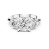Round 3.50tcw Lab Diamond Three Stone Engagement Ring | IGI Certified D-E-F VVS-VS