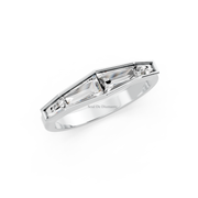 0.80tcw Custom Tapper Baguette Lab Grown Diamond Vintage Engagement Ring | Custom Gold |