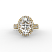 3.10 CT Oval Moissanite Diamond Engagement Ring, Double Shank Band Ring, Anniversary Gift For Her