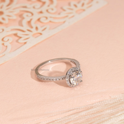 1.35ct Round Lab Grown Diamond Engagement Ring | Hidden Halo | IGI Certified