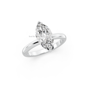 1.00ct Marquise Lab Grown Diamond Solitaire Ring | D-E-F, VVS-VS Clarity | IGI Certified | Custom Gold