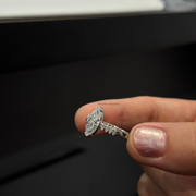 2.00 CT Marquise Moissanite Diamond Engagement Ring, Slim Band Diamond Style Ring.
