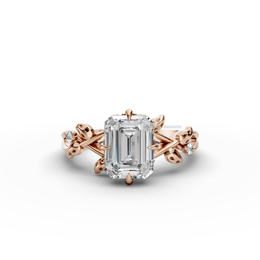 2.12tct Emerald Lab Grown Diamond Engagement Ring| D-E-F Color| VVS–VS Clarity| IGI Certified
