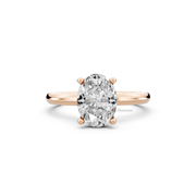 1.00ct Oval Lab Grown Diamond Solitaire Ring | D-E-F, VVS-VS Clarity | IGI Certified | Custom Gold
