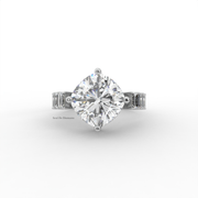 4.00 CT Cushion Square Moissanite Diamond Engagement Ring, Elegent Bridal Diamond Ring.