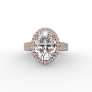 3.10 CT Oval Moissanite Diamond Engagement Ring, Double Shank Band Ring, Anniversary Gift For Her