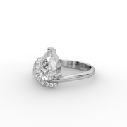 1.50 CT Pear Moissanite Diamond Engagement Ring, Trendy Style Diamond Ring.