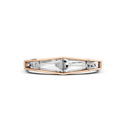 0.80tcw Custom Tapper Baguette Lab Grown Diamond Vintage Engagement Ring | Custom Gold |