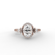 1.40 CT Oval Moissanite Diamond Engagement Ring, Vintage Moissanite Diamond Ring.