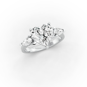 Heart 2.33tcw Lab Diamond Engagement Ring | Ethical 3-Stone | IGI | Custom Gold Setting |