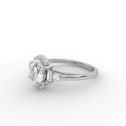 1.40 CT Oval Moissanite Diamond Engagement Ring, Vintage Moissanite Diamond Ring.