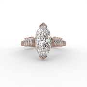 2.00 CT Marquise Moissanite Diamond Engagement Ring, Slim Band Diamond Style Ring.