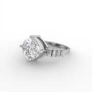 4.00 CT Cushion Square Moissanite Diamond Engagement Ring, Elegent Bridal Diamond Ring.
