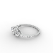 1.30 CT Heart Moissanite Diamond Engagement Ring, Toi Et Moi Diamond Ring, M