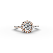1.35ct Round Lab Grown Diamond Engagement Ring | Hidden Halo | IGI Certified