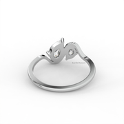 1.20 CT Pear Moissanite Diamond Engagement Ring, Toi Et Moi Style Moissanite Diamond Ring