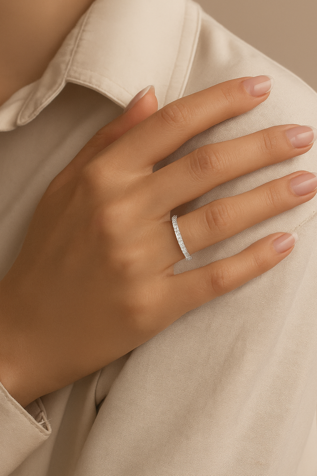 0.20ct Round Lab Diamond Wedding Band | Channel Style | IGI Certified | D-E-F VVS–VS Clarity