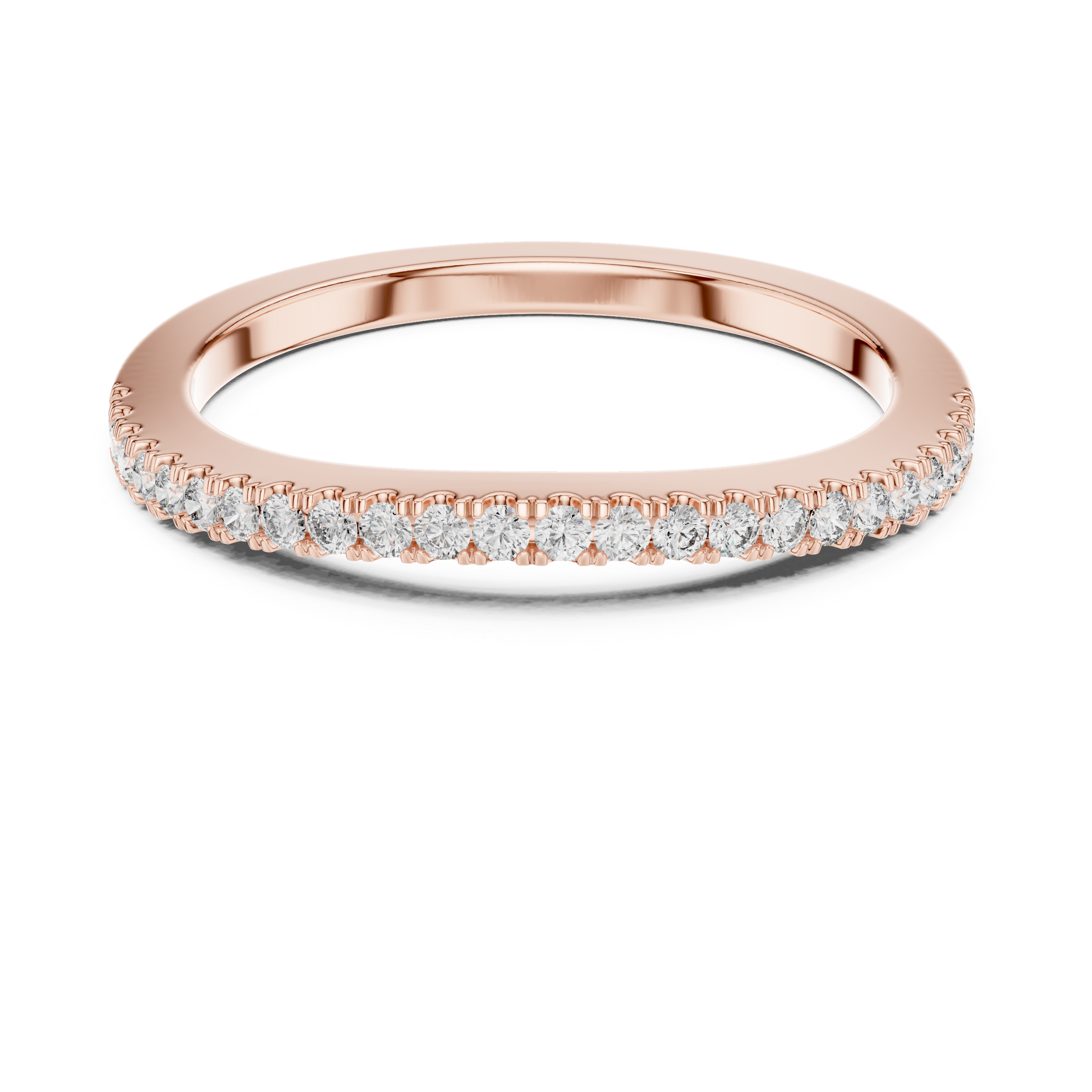 ROUND 0.216tcw Lab Diamond Wavy Eternity Engagement Classic Band