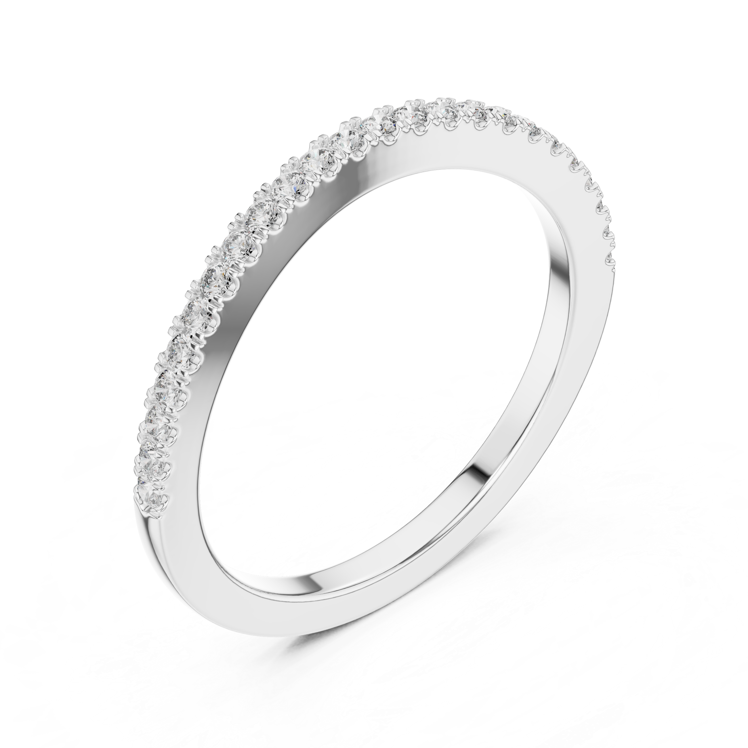 ROUND 0.216tcw Lab Diamond Wavy Eternity Engagement Classic Band