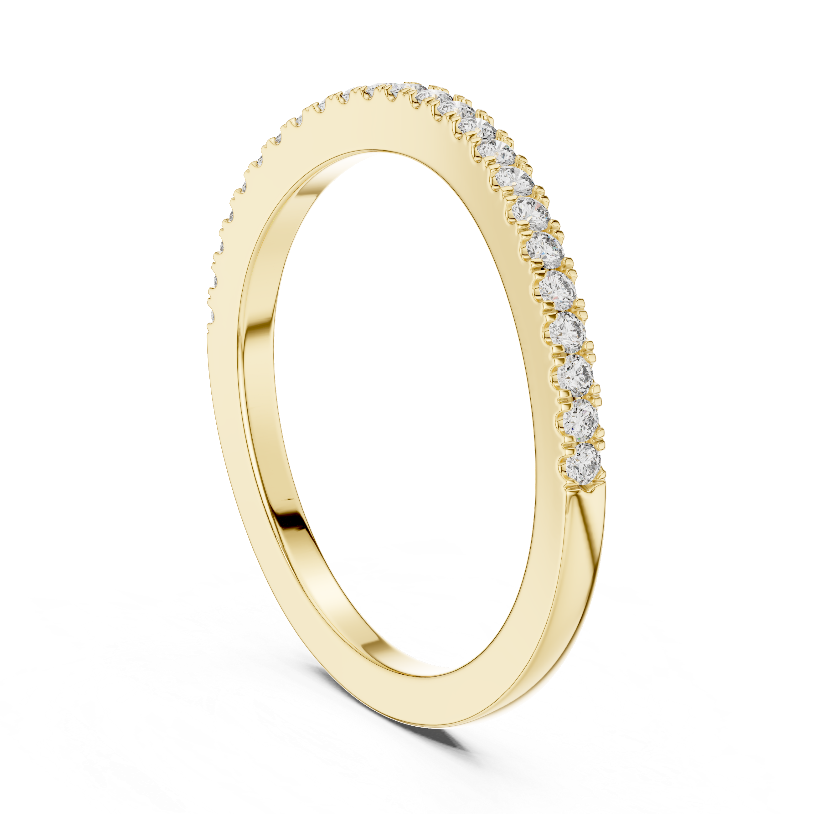 ROUND 0.216tcw Lab Diamond Wavy Eternity Engagement Classic Band