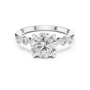 ROUND 1.89 tcw Lab Diamond Brilliance Engagement or Valentine Ring | IGI Certified D-E-F VVS-VS
