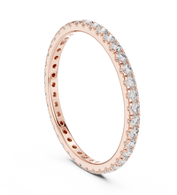 Round Lab Grown Diamond , French Pave Eternity Band , EF Color , VS Clarity , IGI Certificate
