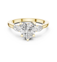 1.81tcw Heart Lab Grown Diamond Side Stone Engagement Ring | IGI Certified | Ethical & Custom