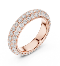 ROUND 3.04tcw Lab Diamond Wide Eternity Engagement & Wedding Band