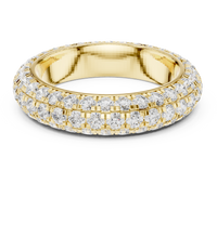 ROUND 3.04tcw Lab Diamond Wide Eternity Engagement & Wedding Band