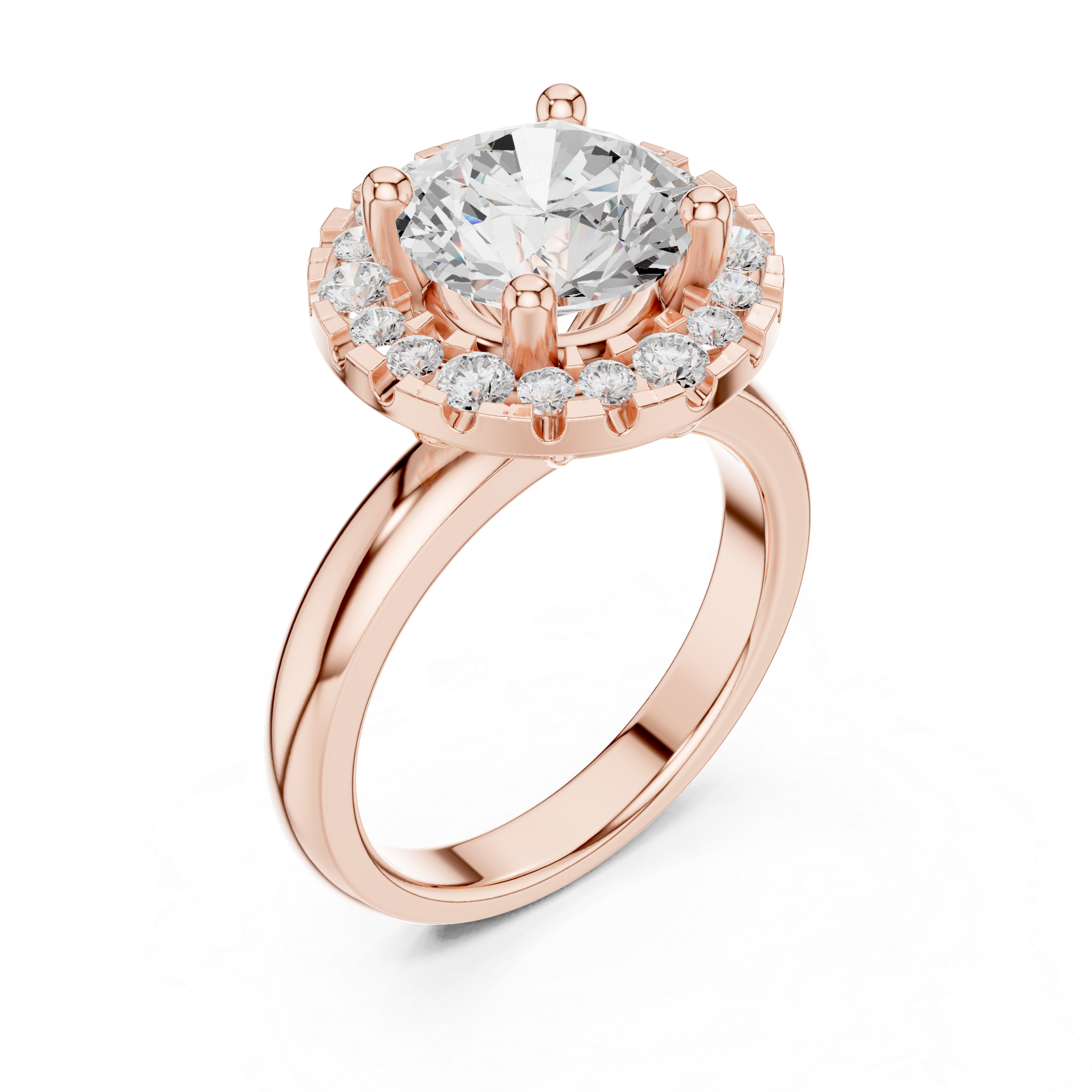 1.69tcw Round Lab Grown Diamond Halo Engagement Ring | | IGI Certified D-E-F, VVS-VS Clarity.