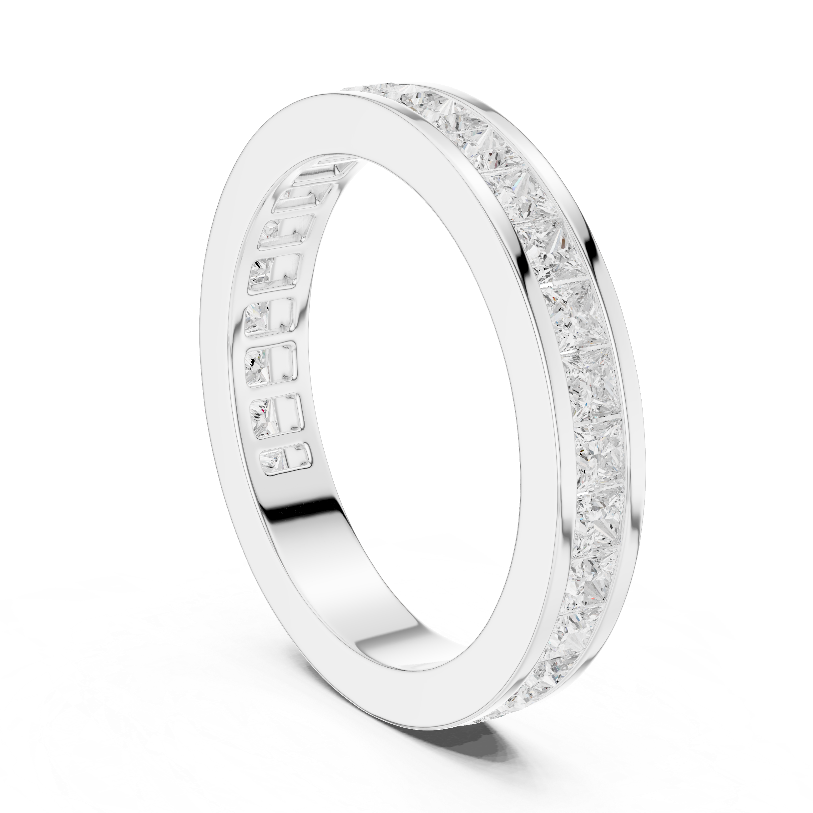 Princess Cut Lab Grown Diamond Eternity, EF Color, VS Clarity, IGI Certified Ring