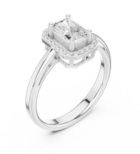 1.12tcw Emerald Lab Grown Diamond Engagement Ring | Halo & Pavé | IGI Certified | Custom Gold