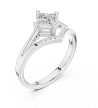 Princess Lab Grown Diamond Engagement Ring | Pavé | IGI Certified | Custom Gold