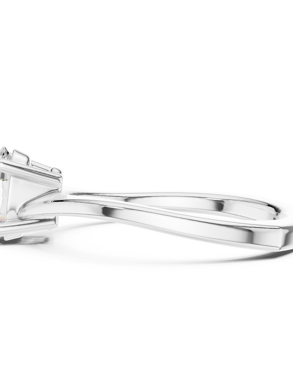 1.00tcw Oval Lab Grown Diamond Engagement Ring | 4 Claw Cathedral | IGI Certified