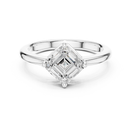 1.50ct Square Emerald Lab Diamond Solitaire Engagement Ring | IGI Certified | 10k 14k 18k Gold