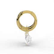 2.00tcw Cushion Lab Grown Diamond Huggie Hoop Earrings, E-F Color, VS Clarity, IGI Certified