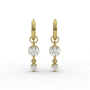 1.20tcw Round Lab Grown Diamond Huggie Hoop Earrings, E-F Color, VS Clarity, IGI Certified