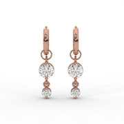 1.20tcw Round Lab Grown Diamond Huggie Hoop Earrings, E-F Color, VS Clarity, IGI Certified