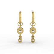 1.20tcw Round Lab Grown Diamond Huggie Hoop Earrings, E-F Color, VS Clarity, IGI Certified