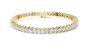 8.40tcw Marquise Lab Diamond Tennis Bracelet | E-F Color - VS Clarity | IGI Certified | Custom Gold