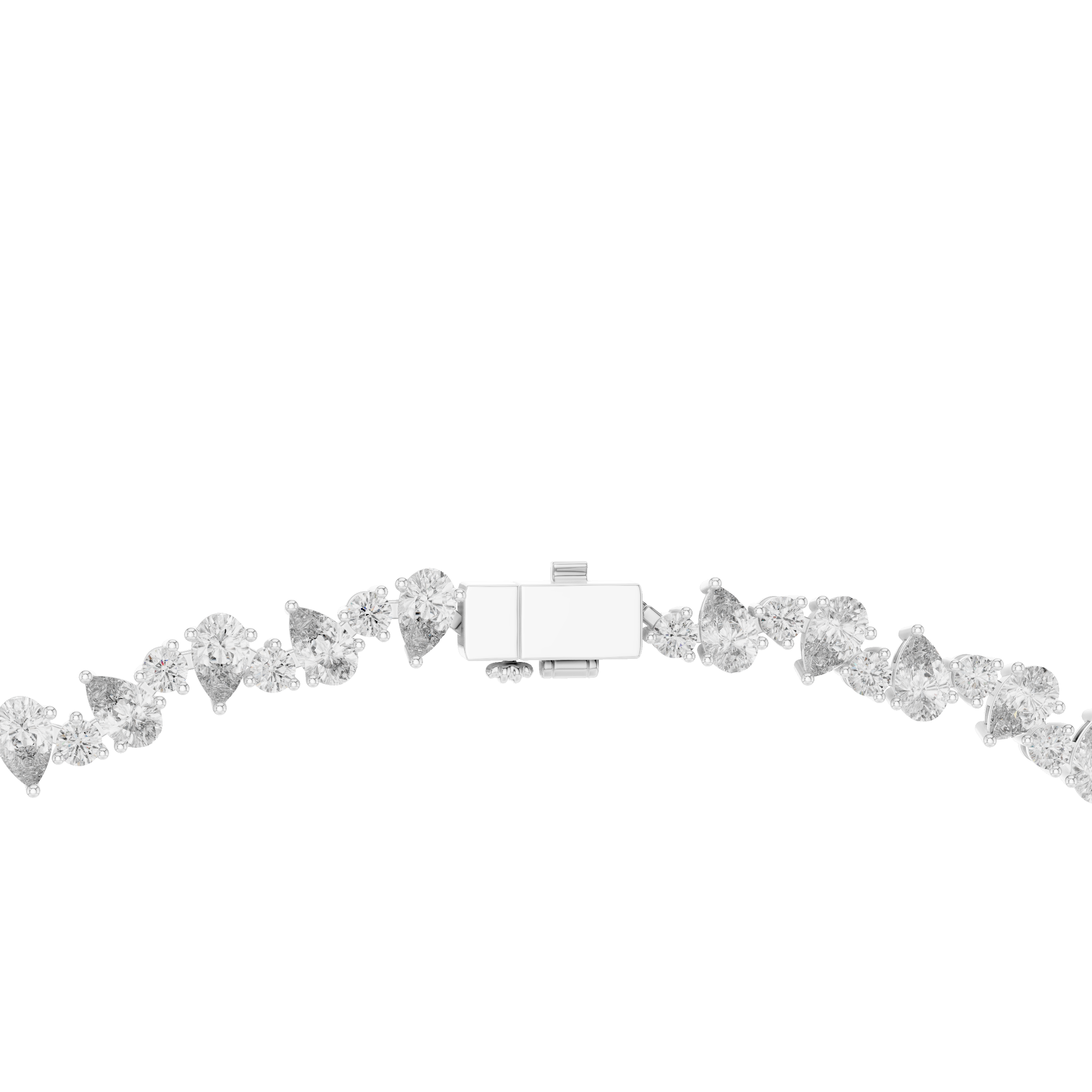 Round And Pear Duet Choker, EF Color, VS Clarity, IGI Certified
