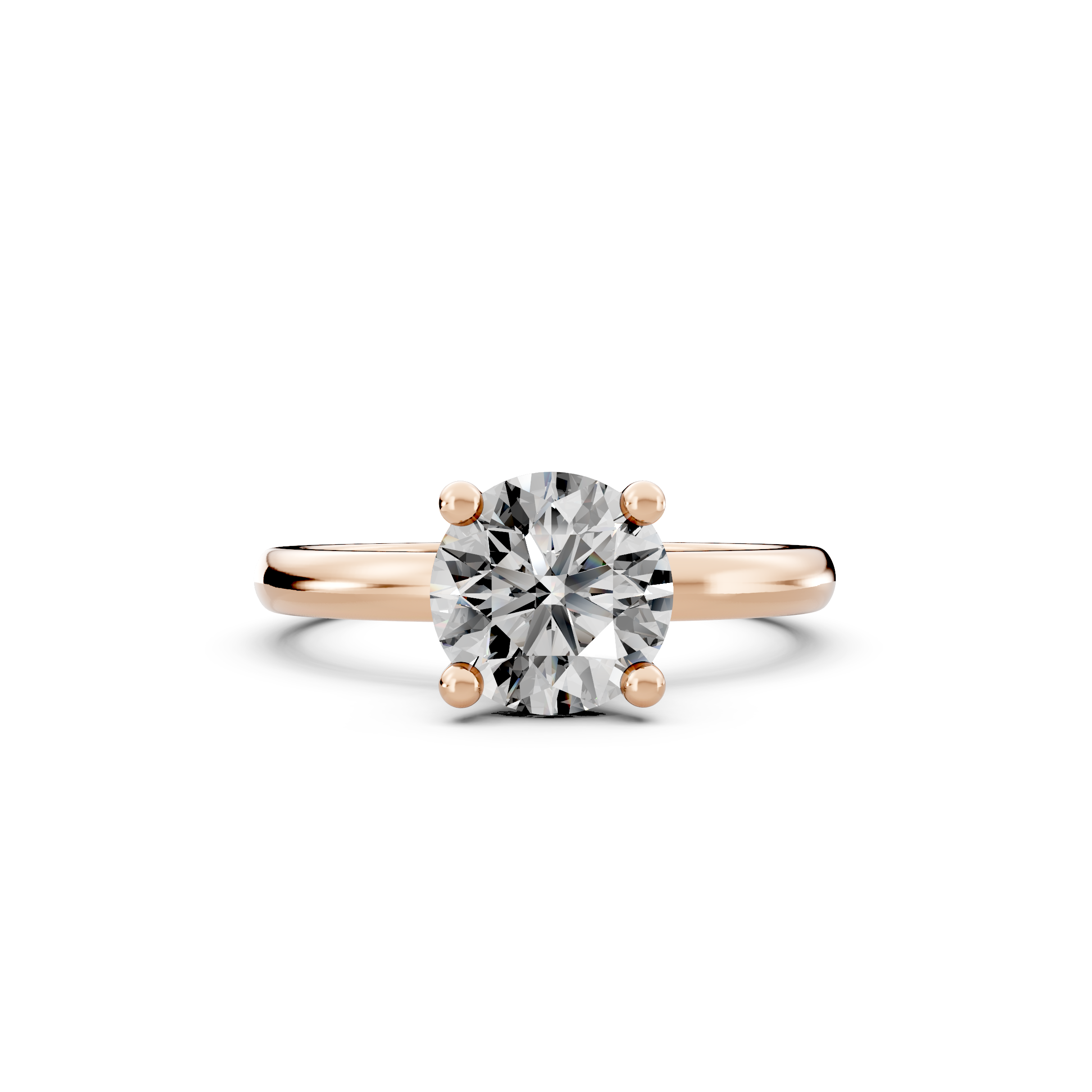1.00ct Round Lab Grown Diamond Solitaire Ring | D-E-F, VVS-VS Clarity | IGI Certified | Custom Gold
