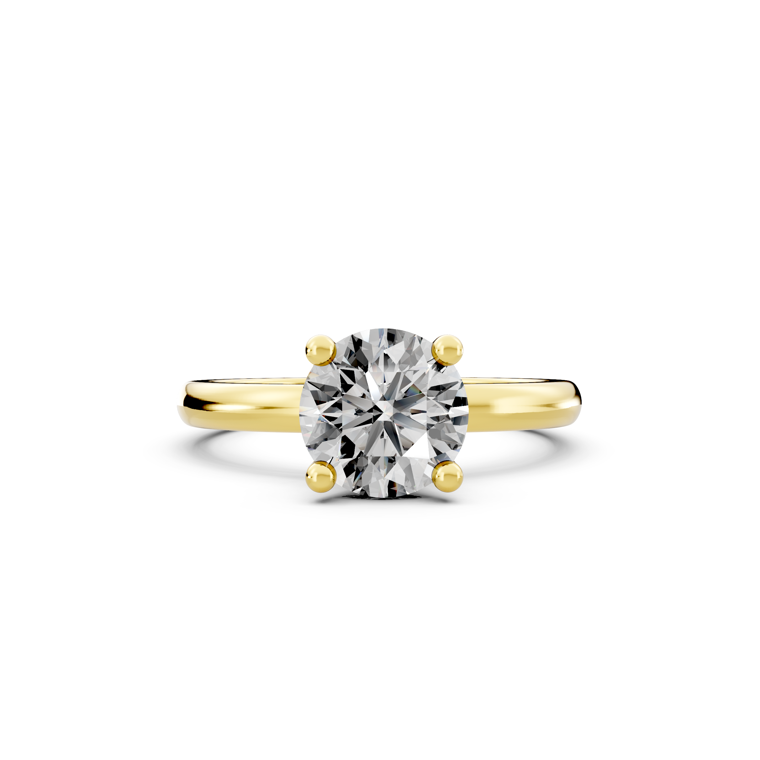 1.00ct Round Lab Grown Diamond Solitaire Ring | D-E-F, VVS-VS Clarity | IGI Certified | Custom Gold