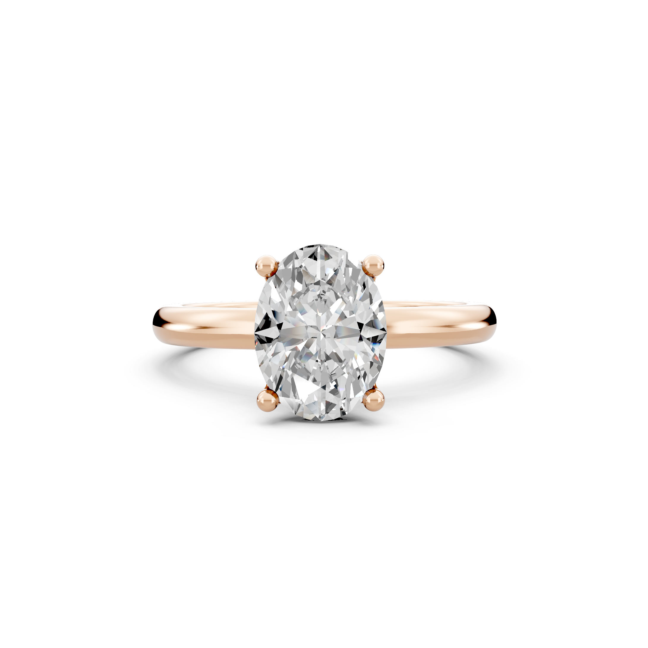 1.00ct Oval Lab Grown Diamond Solitaire Ring | D-E-F, VVS-VS Clarity | IGI Certified | Custom Gold