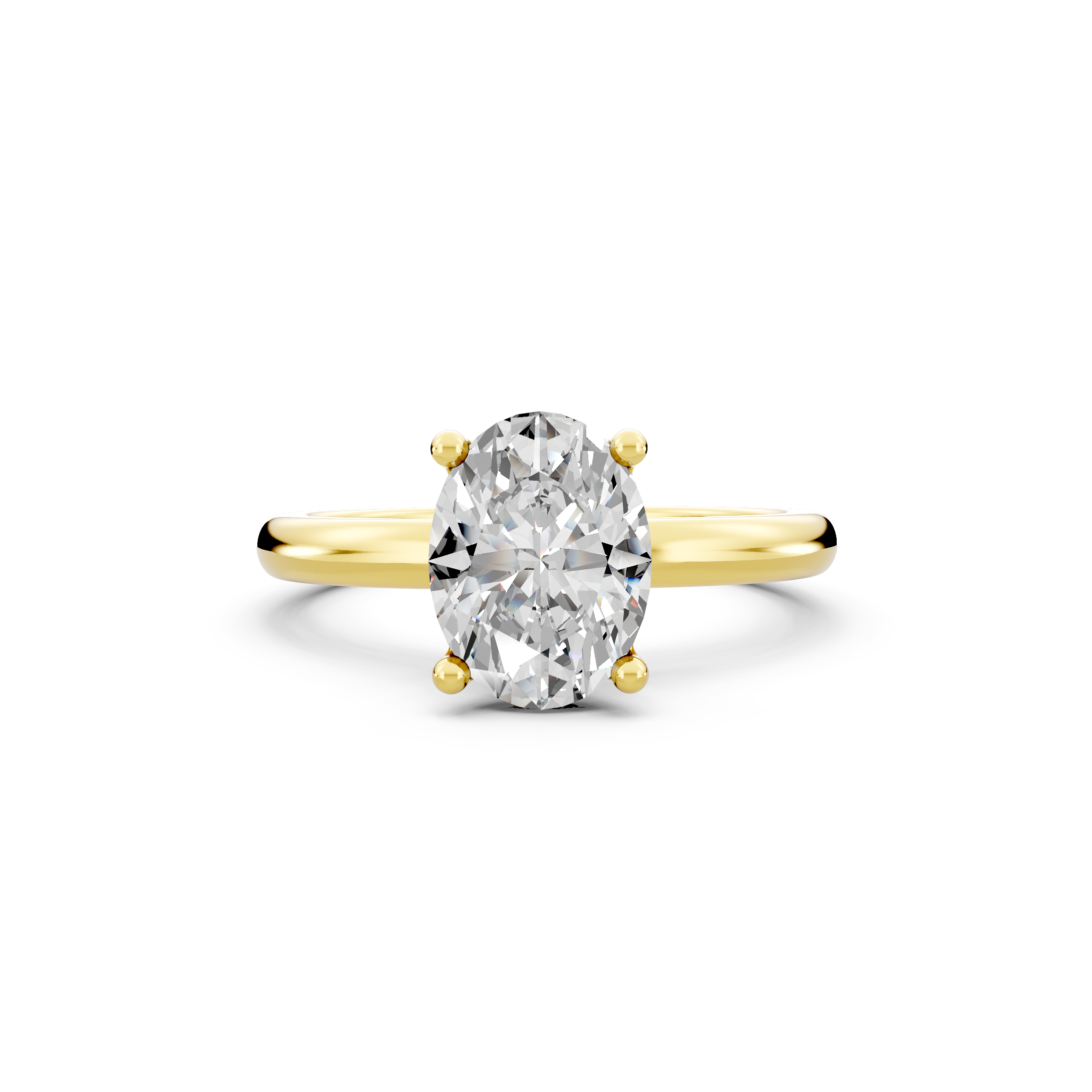 1.00ct Oval Lab Grown Diamond Solitaire Ring | D-E-F, VVS-VS Clarity | IGI Certified | Custom Gold