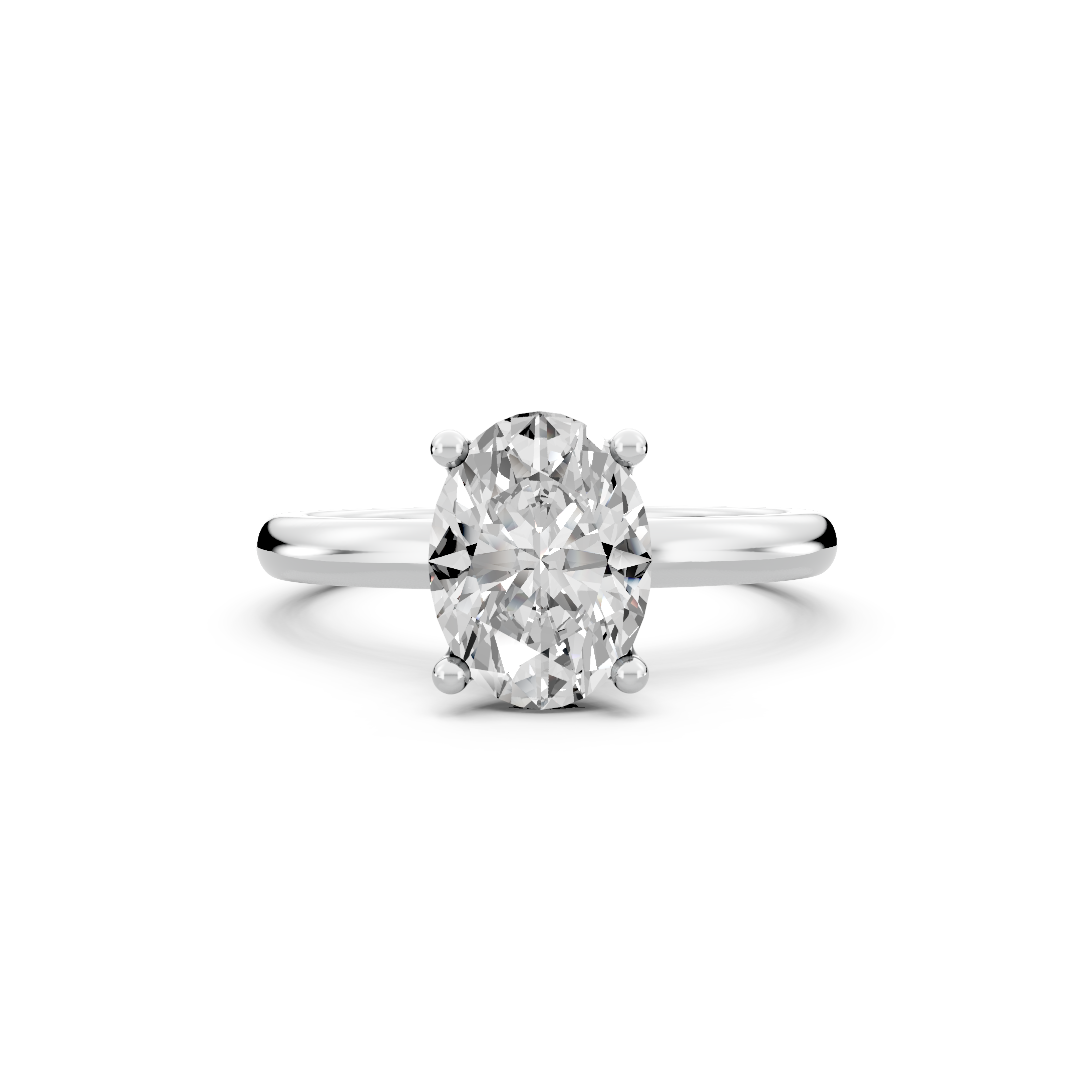 1.00ct Oval Lab Grown Diamond Solitaire Ring | D-E-F, VVS-VS Clarity | IGI Certified | Custom Gold