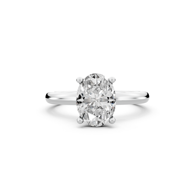 1.00ct Oval Lab Grown Diamond Solitaire Ring | D-E-F, VVS-VS Clarity | IGI Certified | Custom Gold
