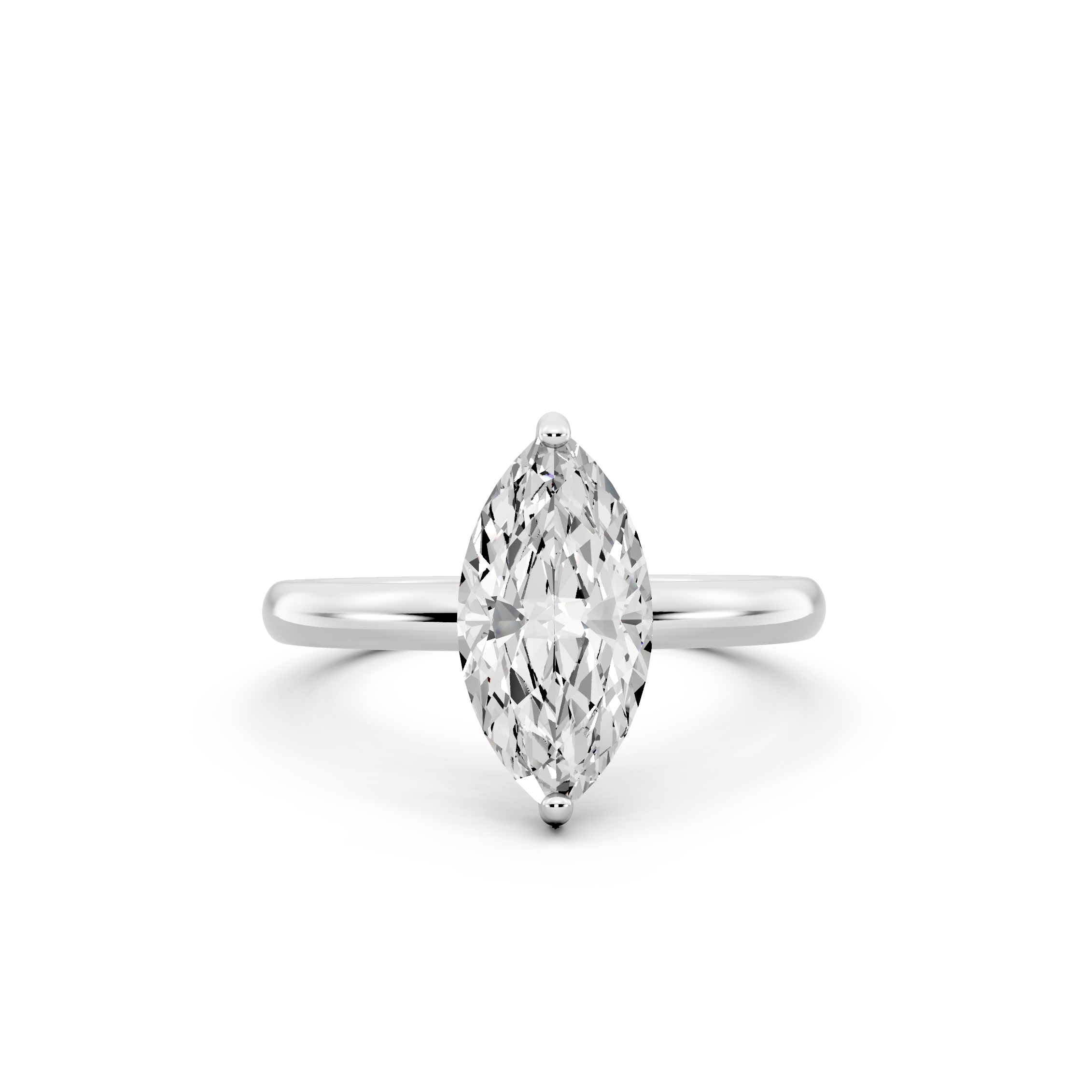1.00ct Marquise Lab Grown Diamond Solitaire Ring | D-E-F, VVS-VS Clarity | IGI Certified | Custom Gold