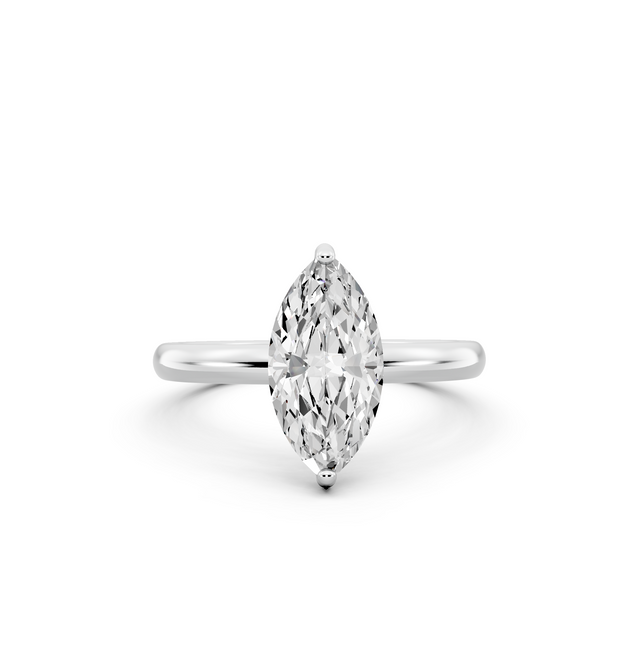 1.00ct Marquise Lab Grown Diamond Solitaire Ring | D-E-F, VVS-VS Clarity | IGI Certified | Custom Gold