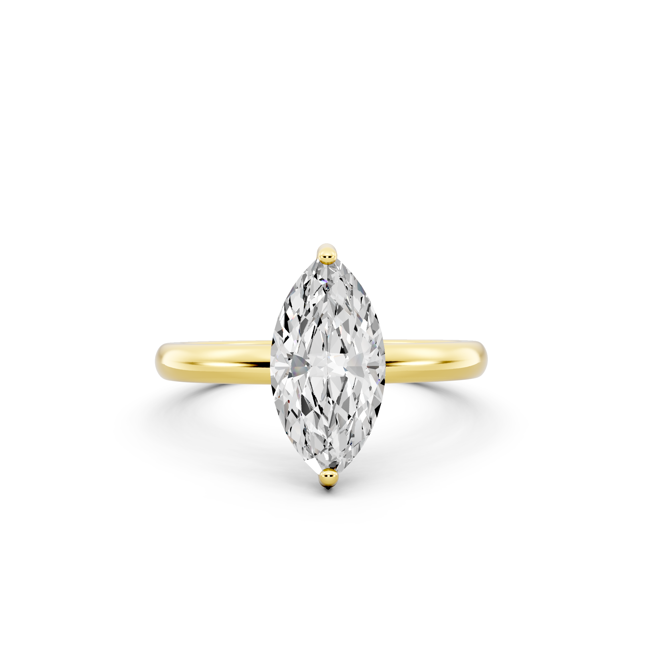 1.00ct Marquise Lab Grown Diamond Solitaire Ring | D-E-F, VVS-VS Clarity | IGI Certified | Custom Gold